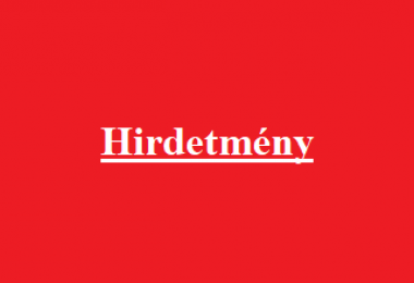HIRDETMÉNY - ÉLELMISZERCSOMAG HIRDETMÉNY - ÉLELMISZERCSOMAG