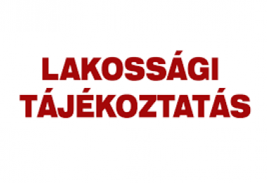TÁJÉKOZTATÁS - KIVITELEZÉSI MUNKÁKRÓL